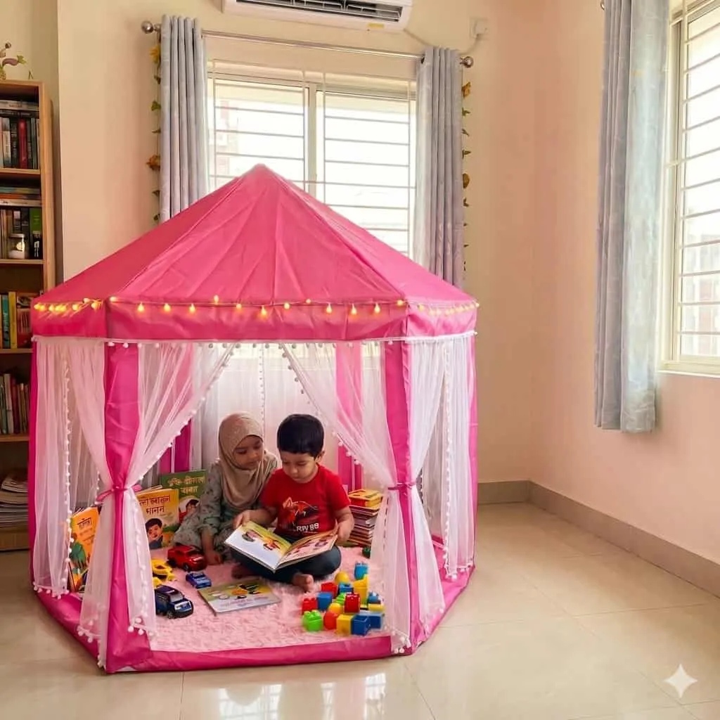 Diamond Castle Tent House with 50 Balls – Princess Castle Play House thumbnail 4