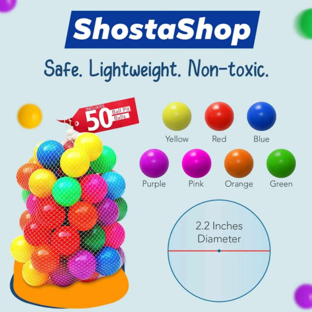 Ball Pit Tent Play House for Kids – 50 Colorful Balls, Indoor & Outdoor Play Tent, Kids Magic Game thumbnail 4