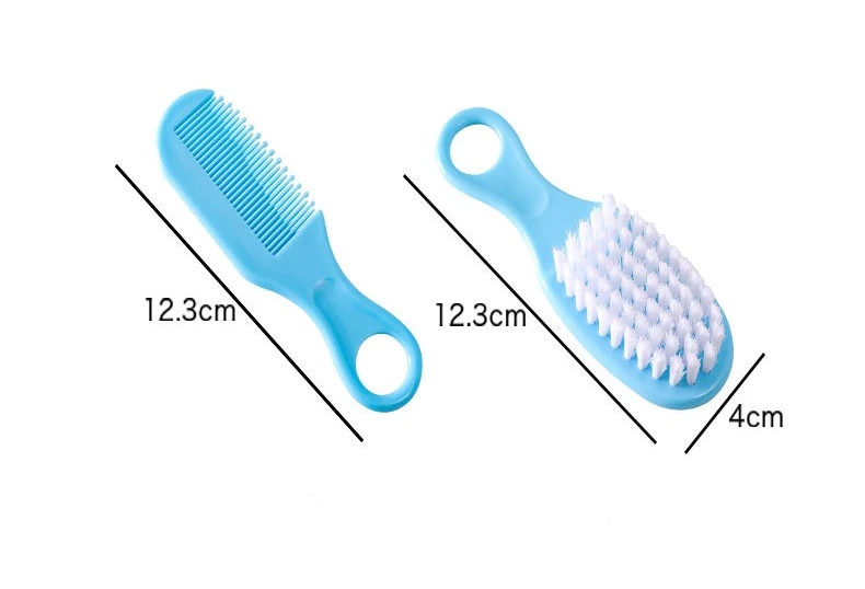 2Pcs Baby Hairbrush Comb Set for Newborn & Toddlers – Soft Bristle Baby Hair Brush Head Massager & Portable Infant Hair Care Kit thumbnail 2
