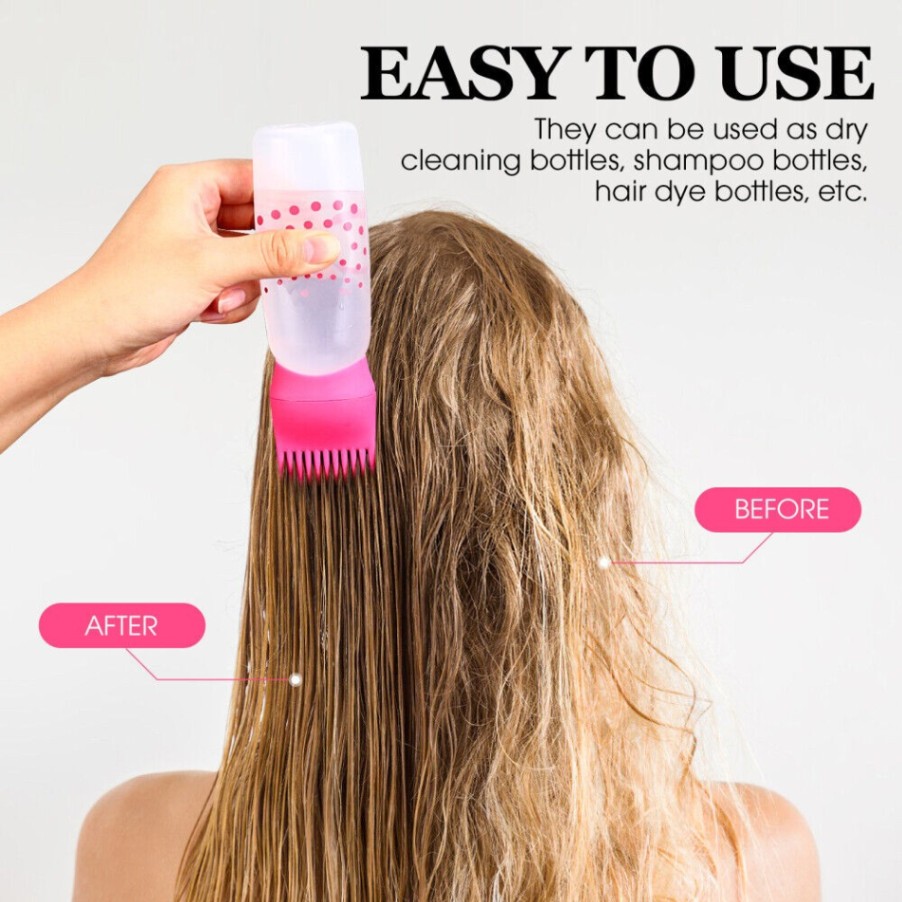 Hair Oil Applicator Comb Bottle 120ml Oil Comb Bottle Hair Dye Applicator Brush Hair Care Tool thumbnail 4