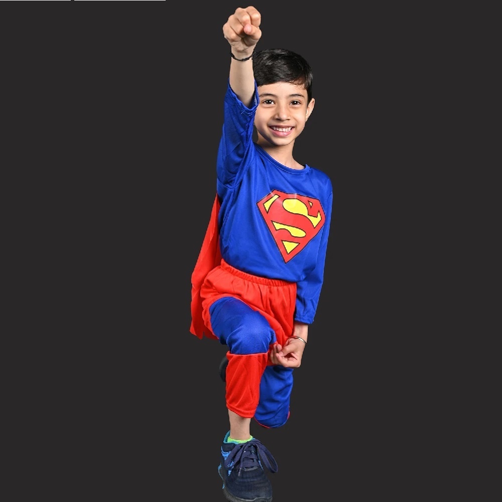 Superman Costume for Kids | Super Man Dress Suit for Boys 2-10 Years thumbnail 2