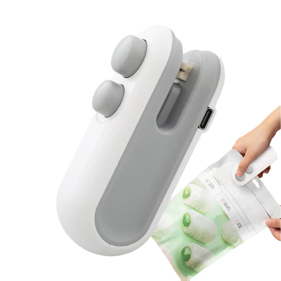 Mini Bag Sealer, Rechargeable Heat Sealer, 2 in 1 Chip Bag Sealer & Cutter, Mini Bag Sealer Machine, Portable Handheld Food Sealer for Plastic Bags thumbnail 3