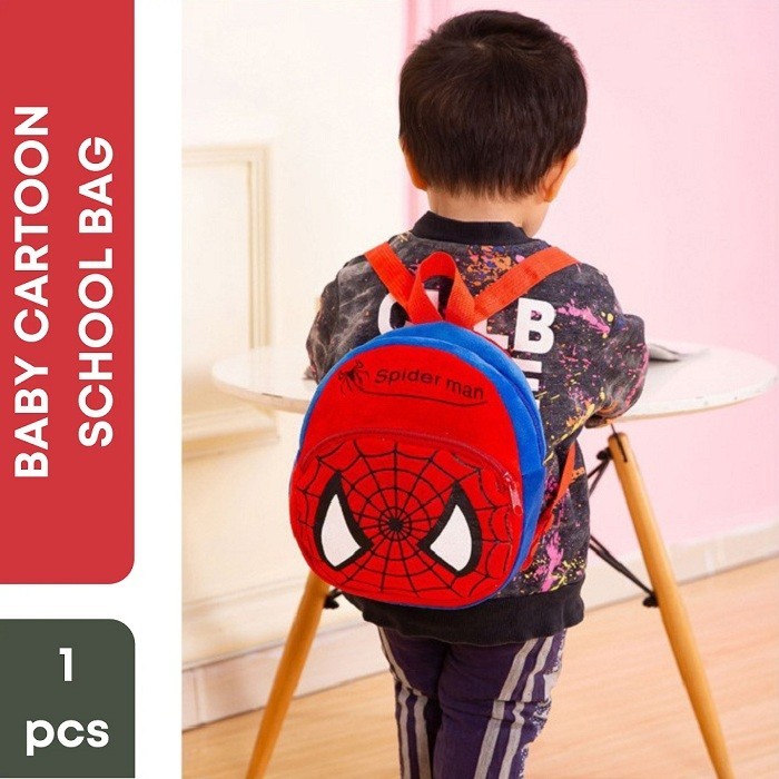 Kids Cartoon Backpack | Baby Spiderman School Bag for Boys & Girls 2-8 Years thumbnail 3