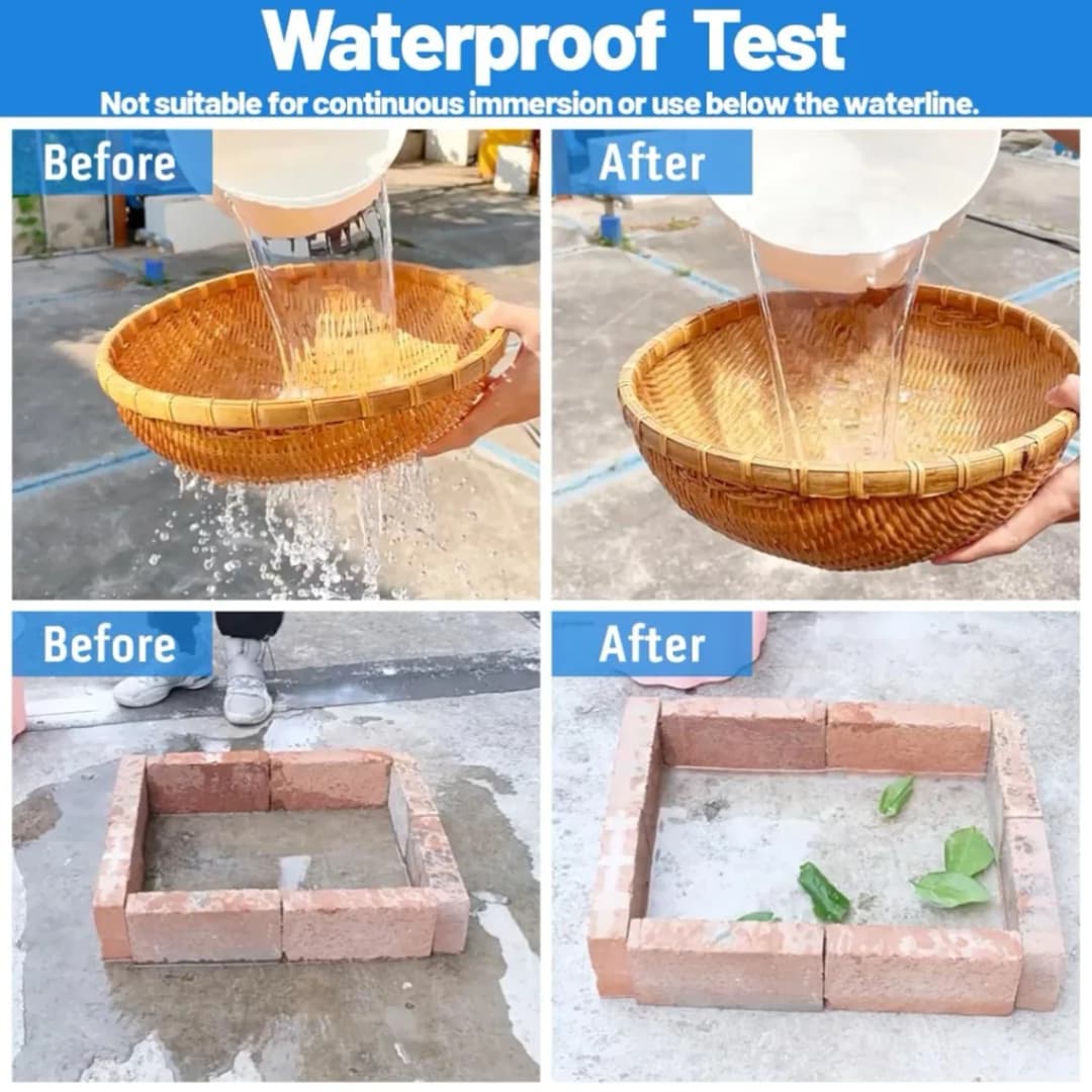300gm Transparent Waterproof Coating, Invisible Waterproof Leak Repair Agent for Roofs, Walls, and Garden, Anti-Leakage Roof and Wall Sealer thumbnail 4
