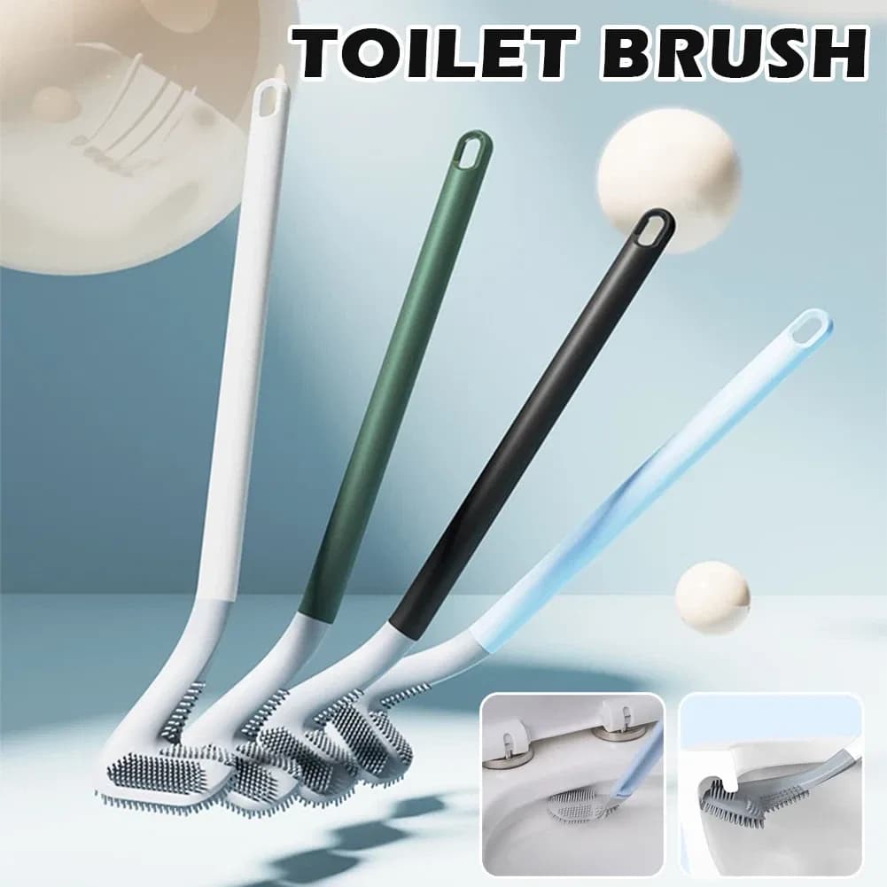 Golf Brush Head Toilet Cleaning Brush – Long Handle Silicone Toilet Brush
