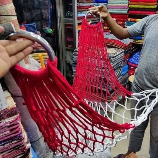 Premium Handmade Silk Rope Hammock Swing for Indoor, Balcony & Outdoor Camping thumbnail 5