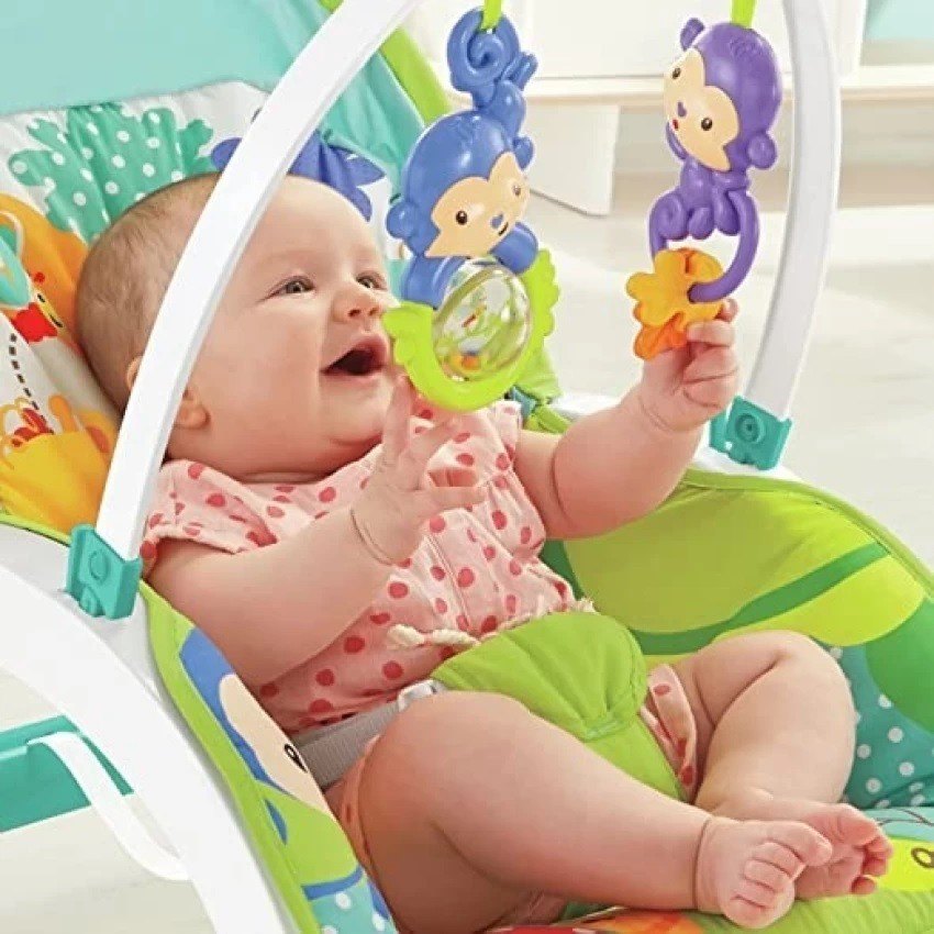 iBaby Infant to Toddler Rocker with Music & Vibration | Baby Bouncer up to 18kg thumbnail 4