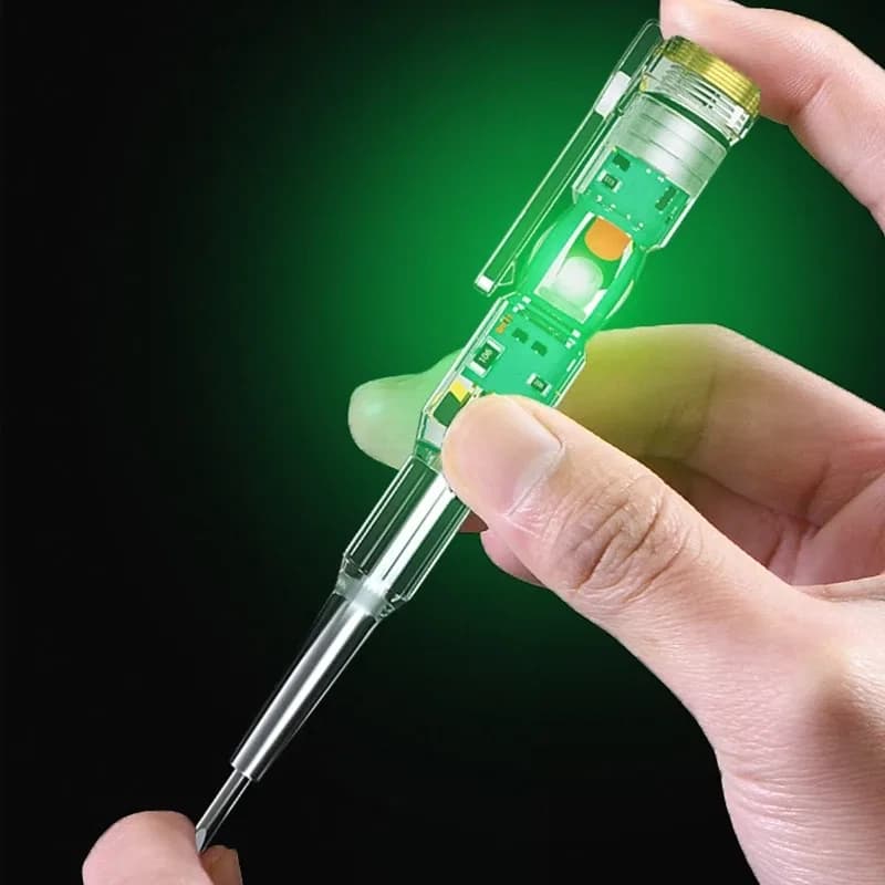 Check Current Pen 70-250V AC Voltage Non-Contact Power Detector Pen Line Fault Plug Tester Electrical Circuit for Wiring Issues LED Indicator Built Screwdriver for Professionals & Home User thumbnail 3