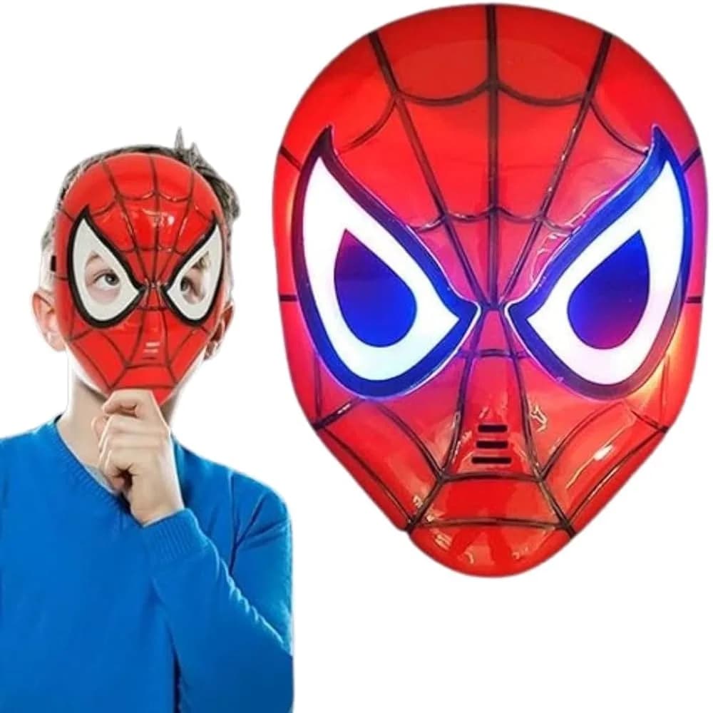 Led light Spiderman Face Mask for children