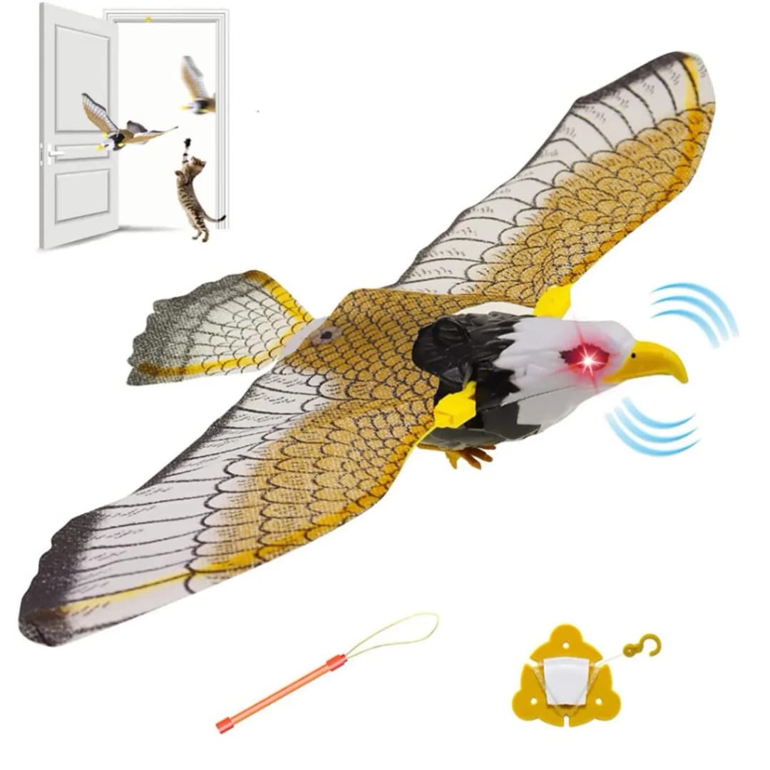 Electronic Flying Eagle, Flying Eagle Toy, Battery Operated Flying Eagle Toy with Spred Wings for Kids 360 Degree Automatic Revolving Toys thumbnail 2