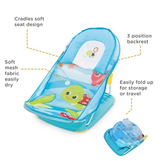 Deluxe Baby Bather Shower Bath Tub | Washable Infant Bath Seat 0–12+ Months thumbnail 4