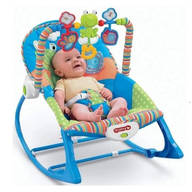 iBaby Infant to Toddler Rocker with Music & Vibration | Baby Bouncer up to 18kg