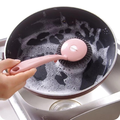 Long Handle Stainless Steel Wire Dishwashing Brush in Bangladesh Heavy Duty Cleaning Brush