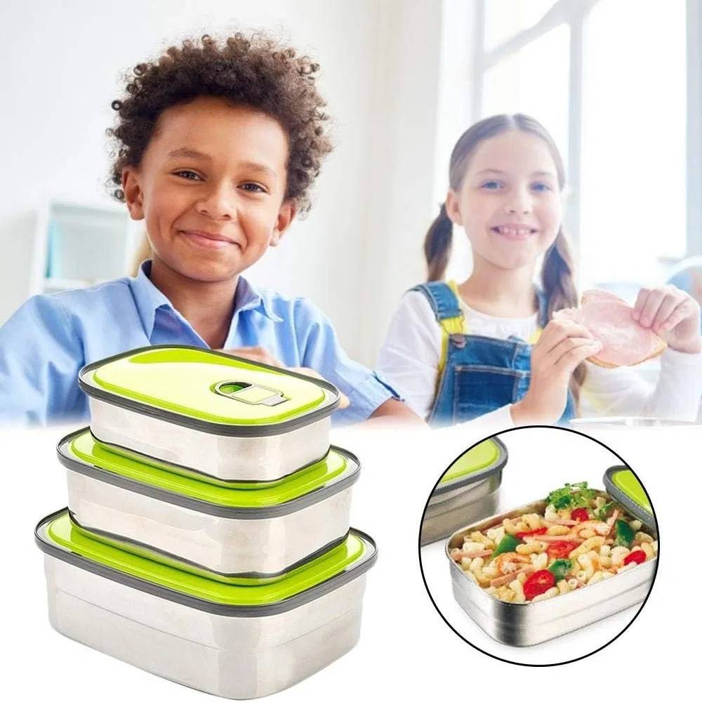 1.1L Rectangle Stainless Steel Food Container/Lunch Box 1 pcs thumbnail 2