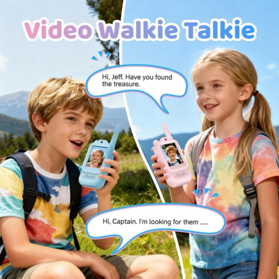 Kids Video Walkie Talkies (2 Pack) - Rechargeable Long Range Video Call Toy for Boys & Girls thumbnail 4