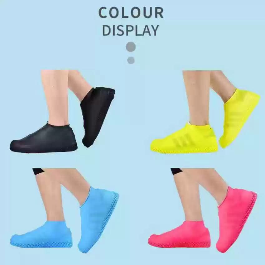 Waterproof Shoe Covers, Non-Slip Water Resistant Overshoes Silicone Rubber Rain Shoe Cover Protectors for Kids, Men, Women thumbnail 3
