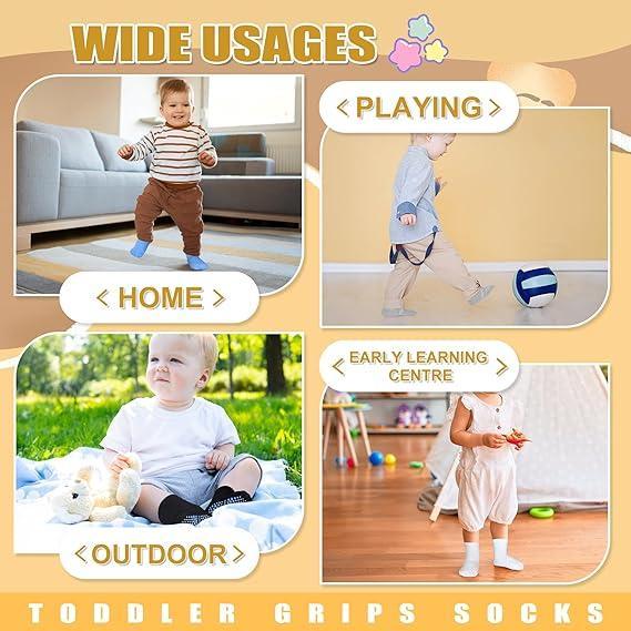 1 Pair Baby Non Slip Cotton Socks with Grips for Toddlers & Infants | Anti Slip Baby Ankle Socks thumbnail 4
