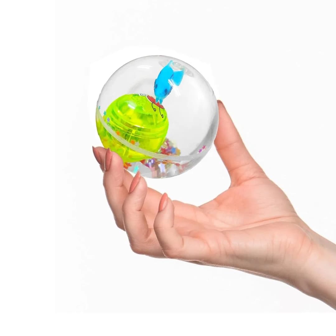 LED Flashing Bouncing Ball for Kids, Fun Toy Ball for Toddlers and Kids, Transparent Water Filled Rubber Ball thumbnail 2
