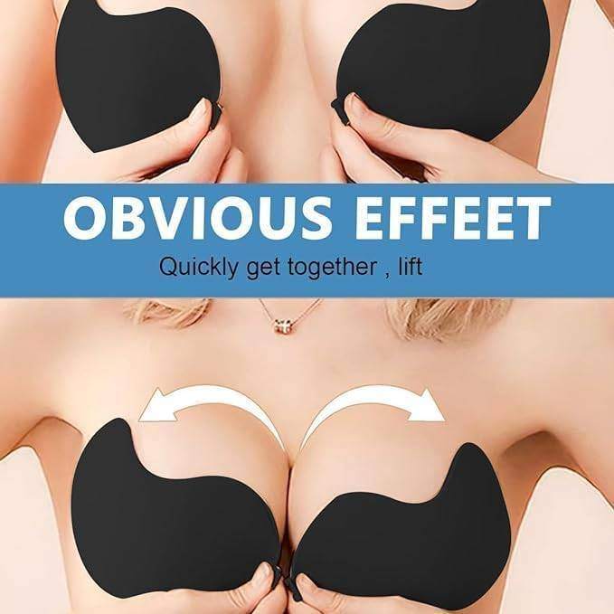 Reusable Invisible Push Up Bra - Strapless Backless Self-Adhesive Sticky Bra thumbnail 2