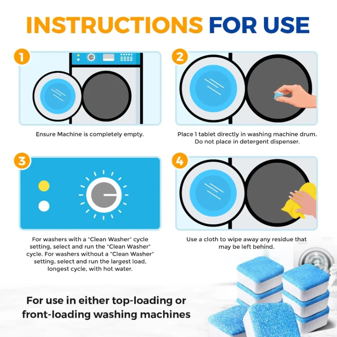 12Pcs Washing Machine Tank Cleaner Tablet thumbnail 5