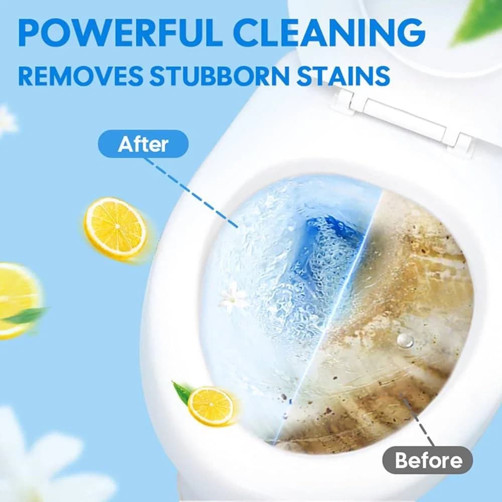 Automatic Flush Toilet Bowl Cleaner Tablets + 10 Pcs Tablets Bathroom Toilet Tank Cleaner thumbnail 5