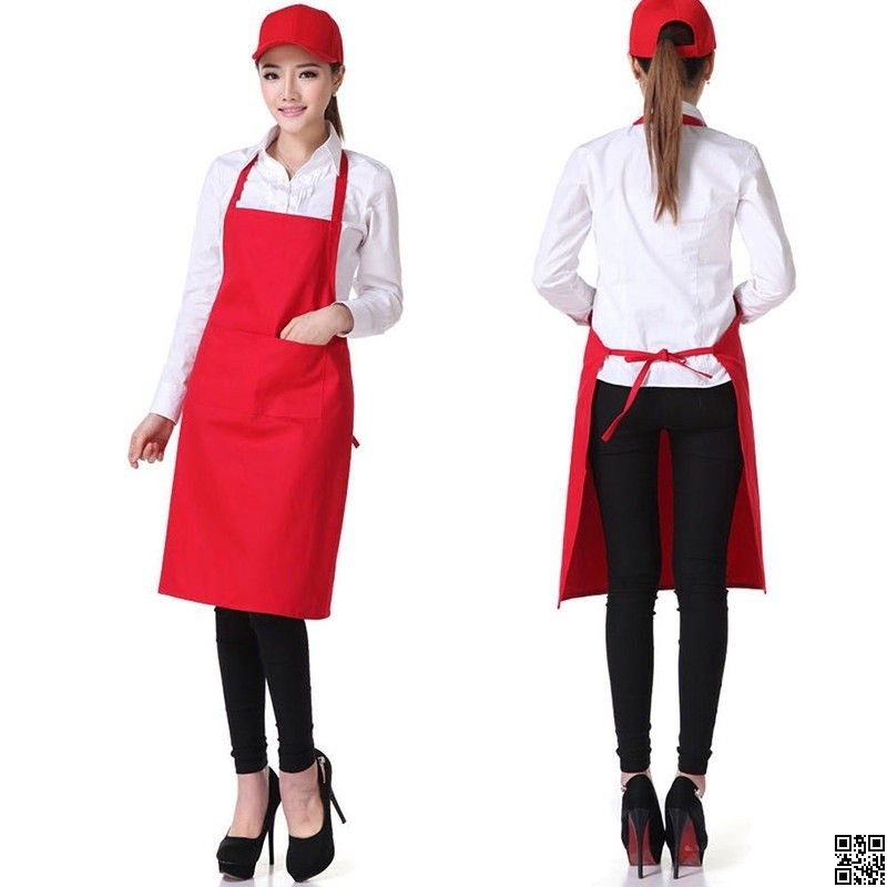 Durable Kitchen Apron – Twill Fabric Adjustable Cooking Apron with Pocket thumbnail 4