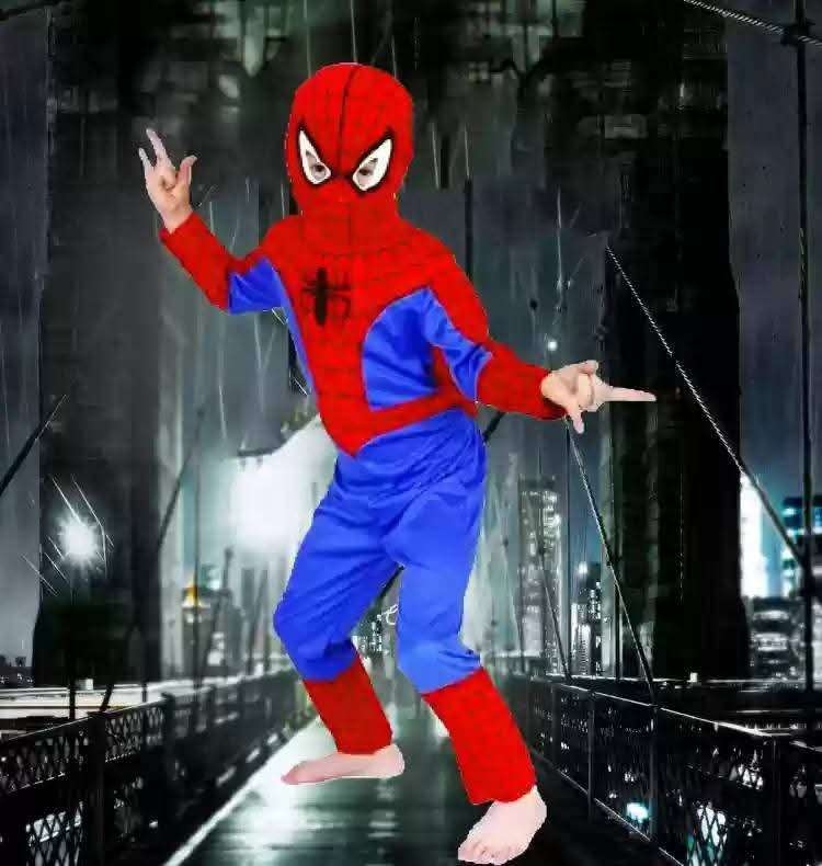 Spiderman Costume for Kids | Spider Man Dress Suit for Boys 2-10 Years thumbnail 3