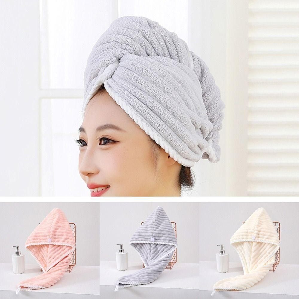 Super Absorbent Microfiber Hair Towel Quick Dry Hair Wrap Cap for Women Fast Drying Hair Turban Bangladesh thumbnail 3