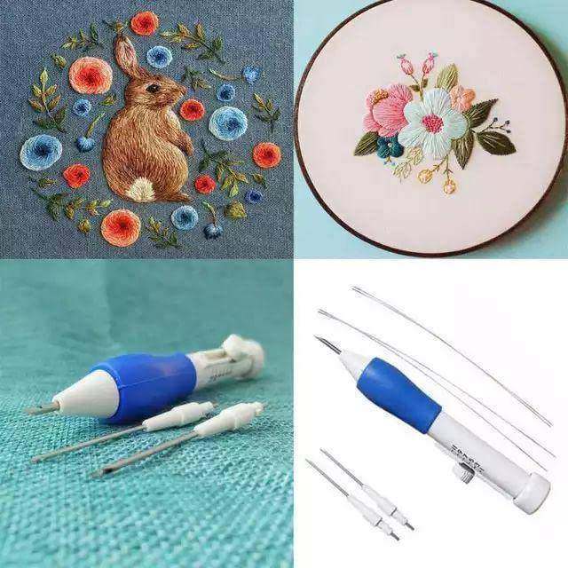 Embroidery Pen Kit | Easy Fabric Design Tool with Needles & Thread thumbnail 3