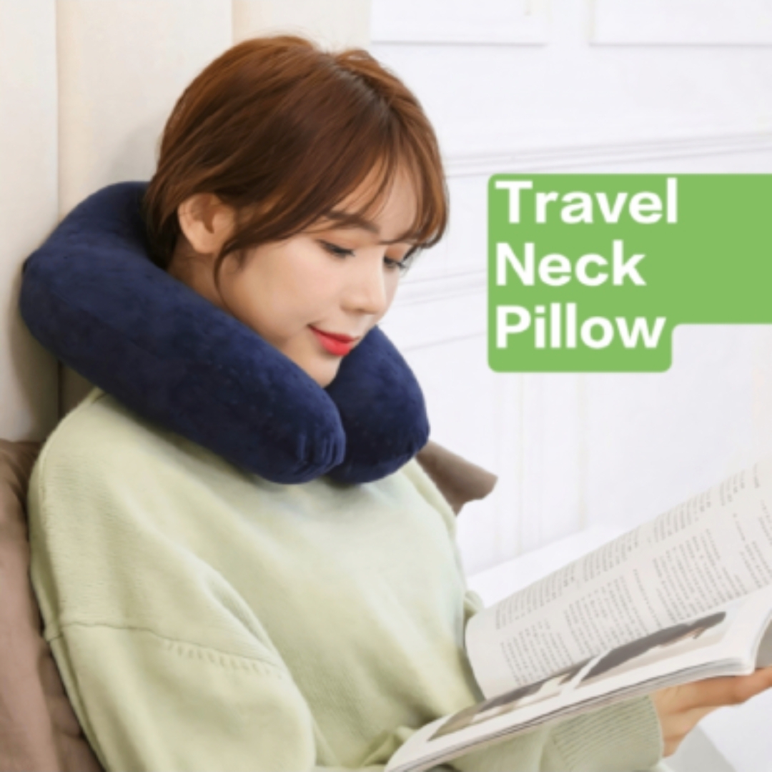 U-Shaped Neck Pillow, Memory Foam Travel Pillow, Comfortable Neck Pillow with Head and Neck Support
