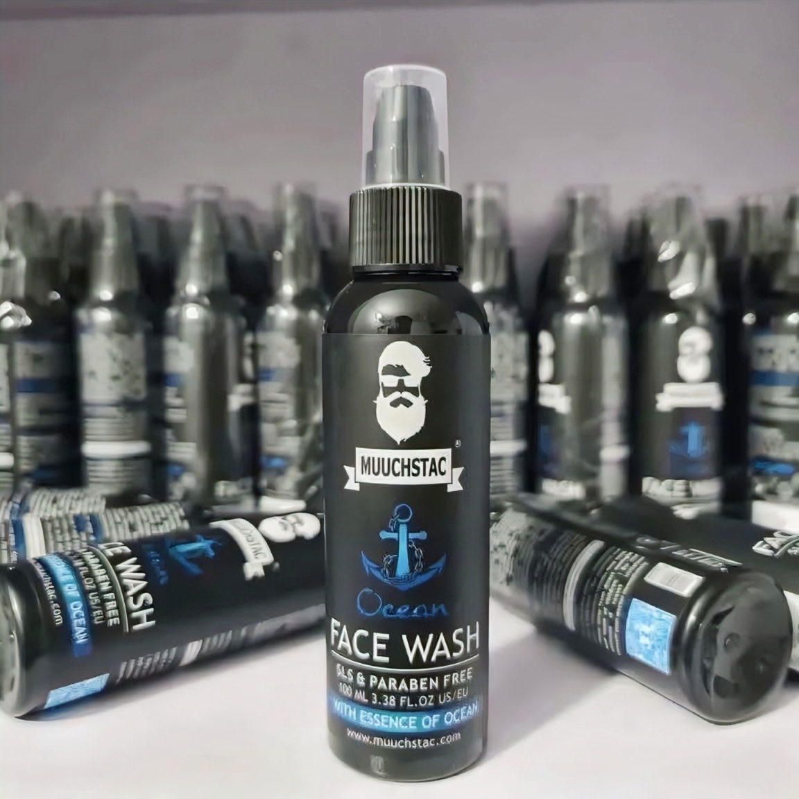 Muuchstac Ocean Face Wash for Men (100ml) - Anti-Acne & Oil Control Cleanser