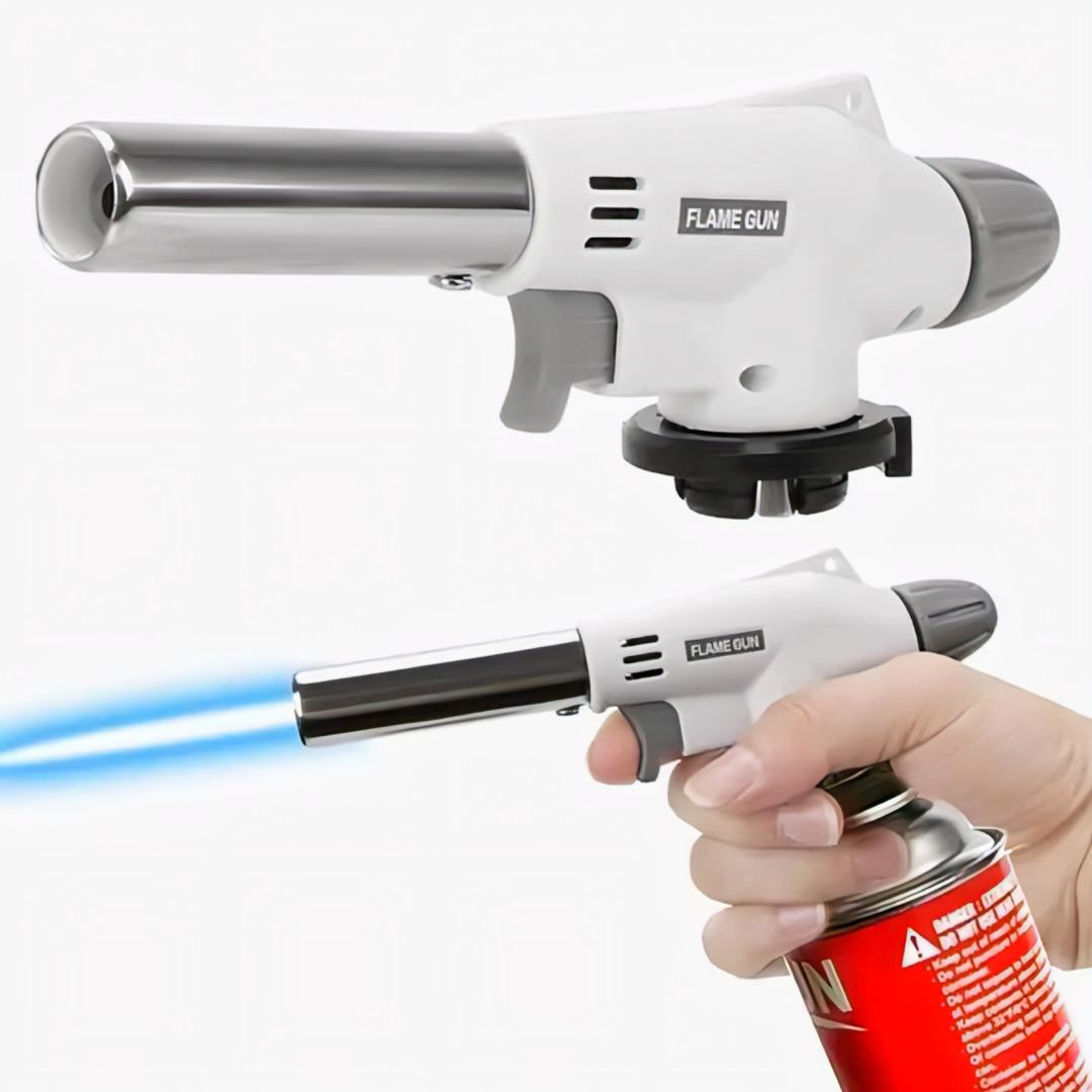 Automatic Flame Gas Torch, Butane Torch Kitchen Blow Lighter - Culinary Torches Chef Cooking Professional Adjustable Flame with Reverse Use for Creme, Brulee, BBQ, Baking, Jewelry thumbnail 2