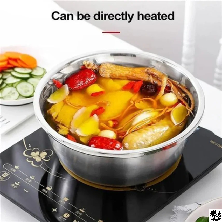 Stainless Steel 3 in 1 Vegetable Cutter & Drain Basket – Multifunctional Basin Set thumbnail 7