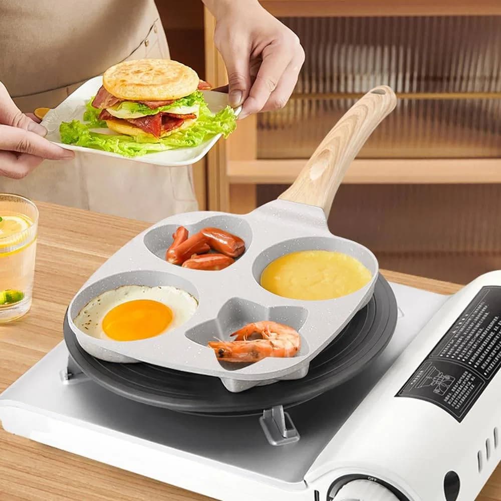 Breakfast Frying Pan, Nonstick Egg Frying Pan, 4-in-1 Nonstick Pan, Cooking Fry Pan for Breakfast