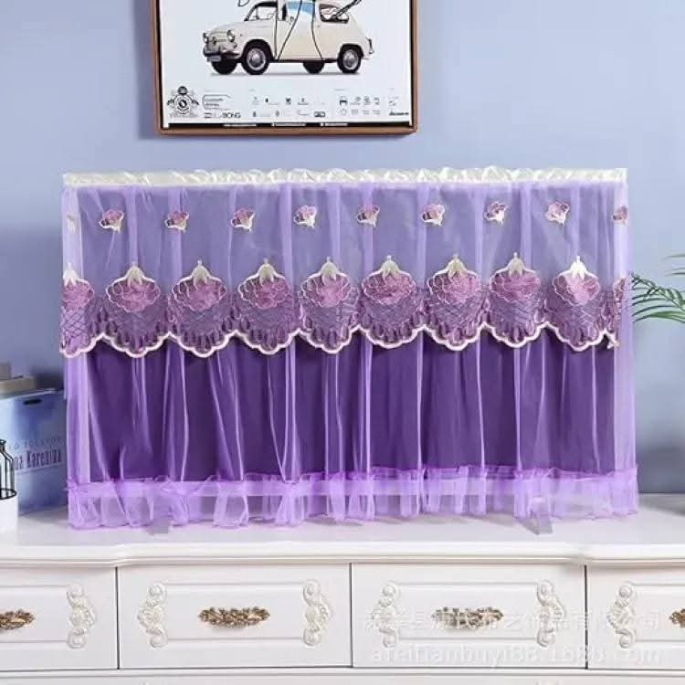 75 Inch Smart TV Dust Cover – Premium Lace Fabric Dustproof Guard thumbnail 6