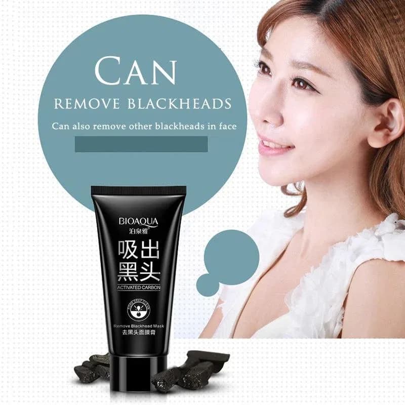 BIOAQUA Deep Cleansing Black Mask Bamboo Charcoal Blackhead Remover Face Mask Skin Care Peal-off Nose Mask thumbnail 2