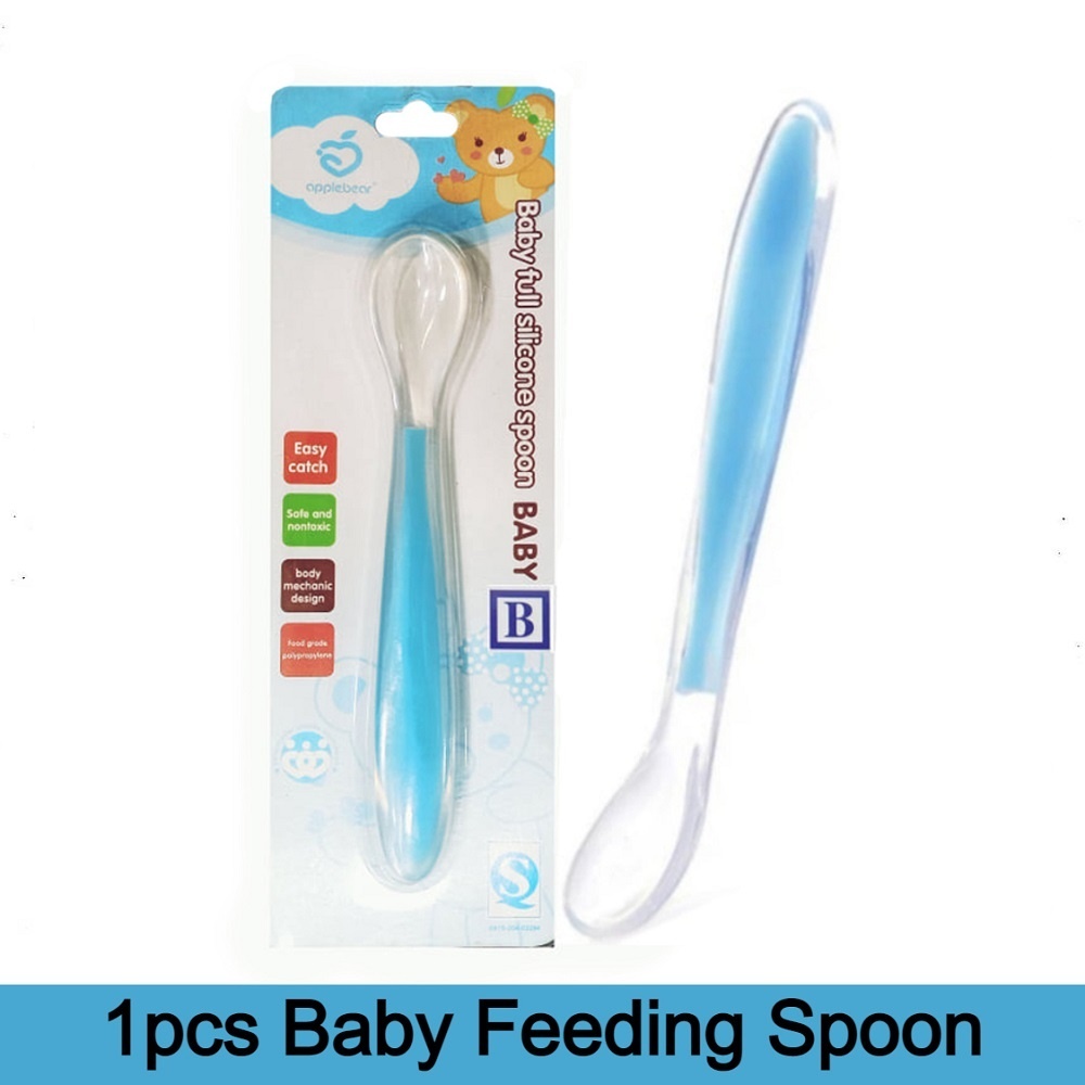 Silicone Baby Spoon 1Pc – BPA Free Soft Infant Feeding Spoon for First Solid Food thumbnail 4
