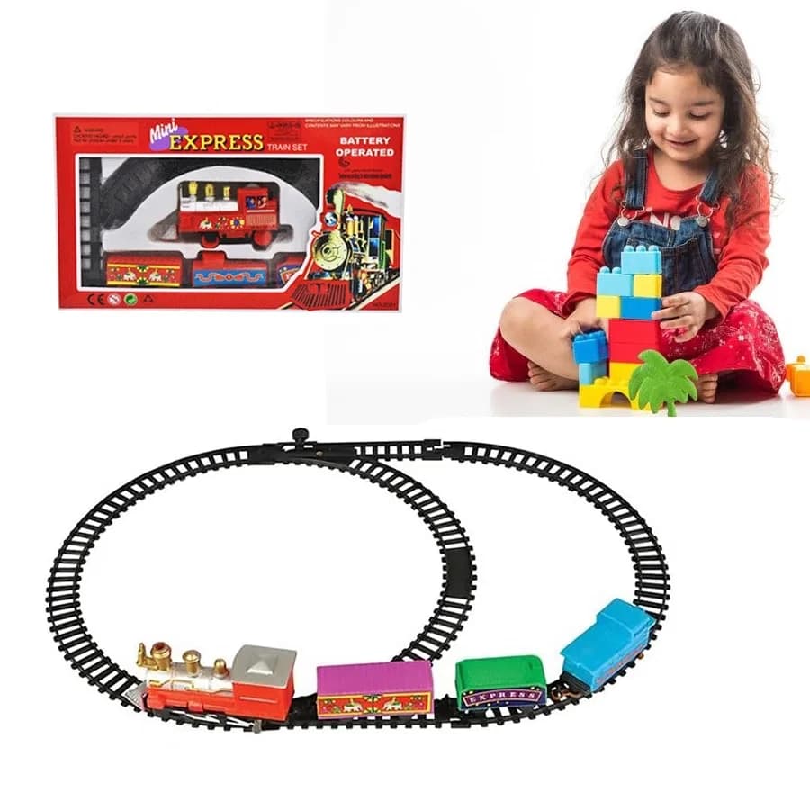 Mini Express Battery-Operated Train Set for Kids thumbnail 2