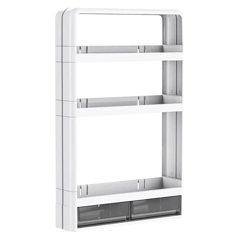 4 Layer Kitchen, Bathroom, Wall Mounted Shelf Multifunctional Toiletries Storage Rack. Kitchen Seasoning Bottle Storage Rack. Cosmetics Organizer thumbnail 7
