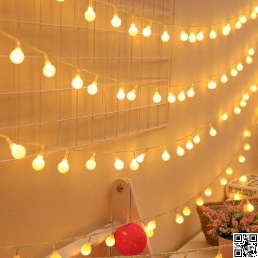 20 LED Ball Shape Fairy Lights | Warm White Snow Ball Waterproof Decorative Light (12ft) thumbnail 6