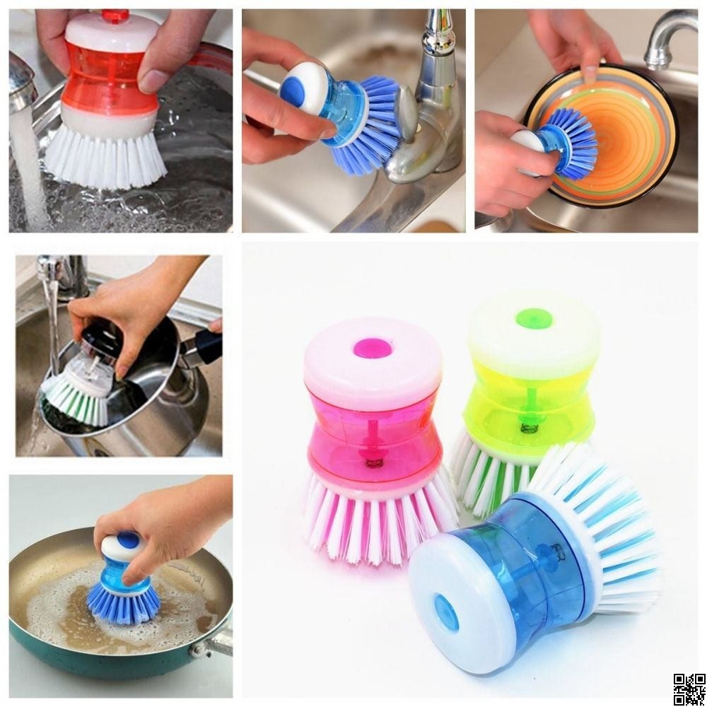 Kitchen Cleaning Dish Brush – Hydraulic Pressure Scrubber for Easy Cleaning thumbnail 2