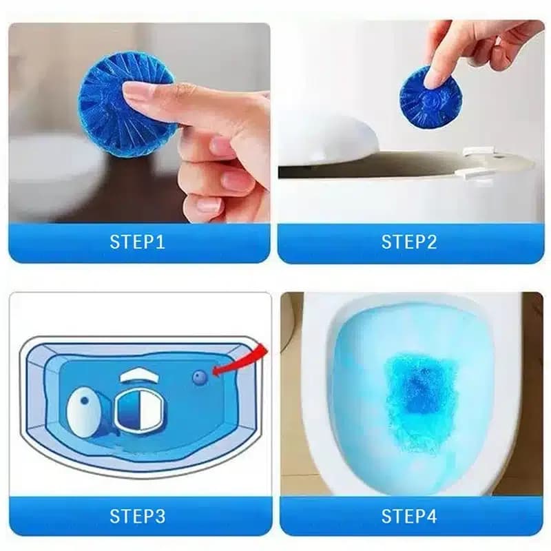 Automatic Flush Toilet Bowl Cleaner Tablets + 10 Pcs Tablets Bathroom Toilet Tank Cleaner thumbnail 3