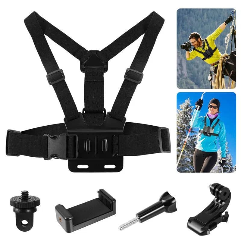 Chest Mount Mobile Phone Holder, Chest Mount Camera Holder, Adjustable Chest Harness Strap Mount Phone Holder thumbnail 6