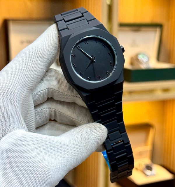 Arabic Black Aura Watch, Aura Minimalist Matte Black Arabic Numerals Analog Watch for Men and Women thumbnail 2