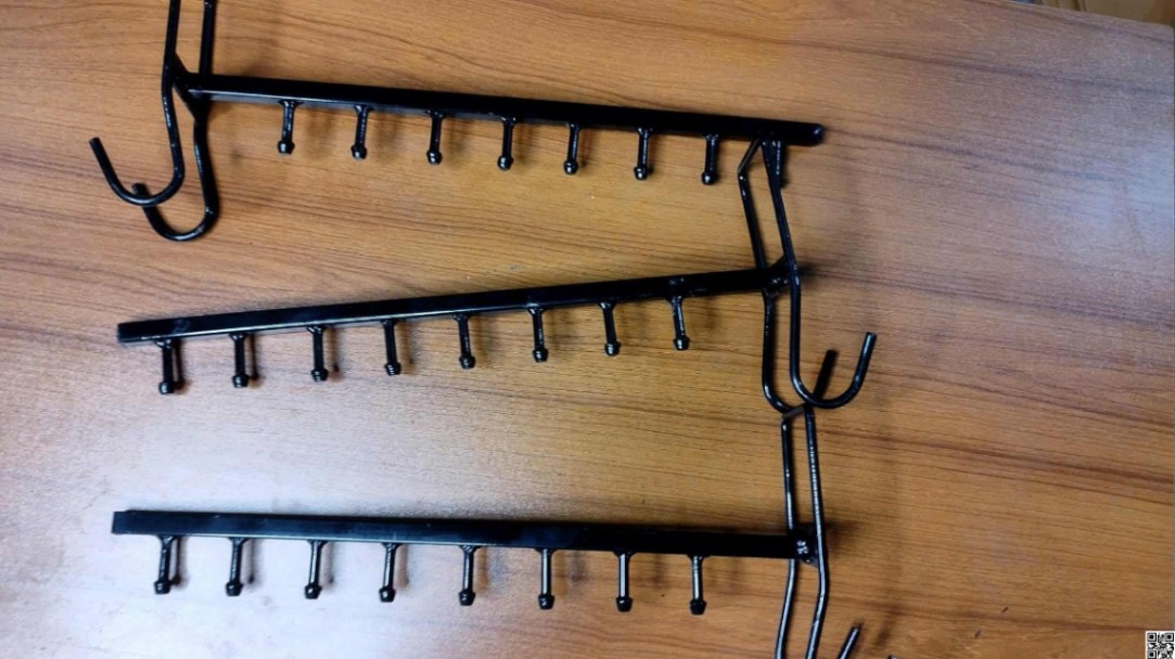 Grill Cloth Hanger Stand, Grill Cloth hanger Balcony shirt hanger metal Coat Rack thumbnail 4