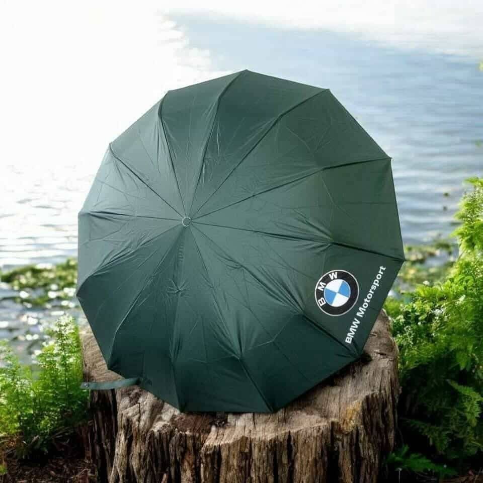 BMW Motorsport Premium 12-Rib Automatic Umbrella – Heavy Duty Auto Open & Close Folding Umbrella with Branded Case thumbnail 3