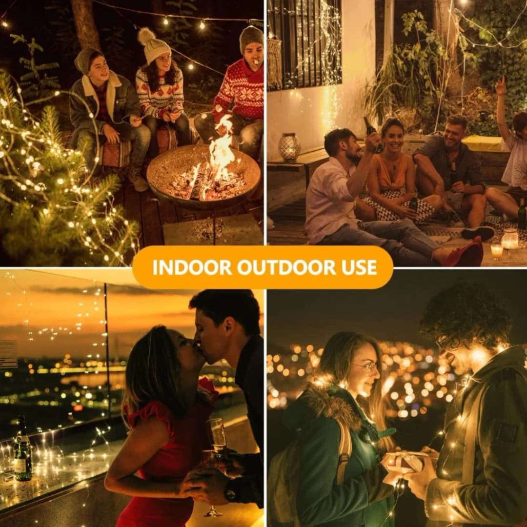 LED String Fairy Lights 3 Mode Battery Powered Garland Light For Home Bedroom Garden Birthday Wedding Party Easter Decoration thumbnail 7