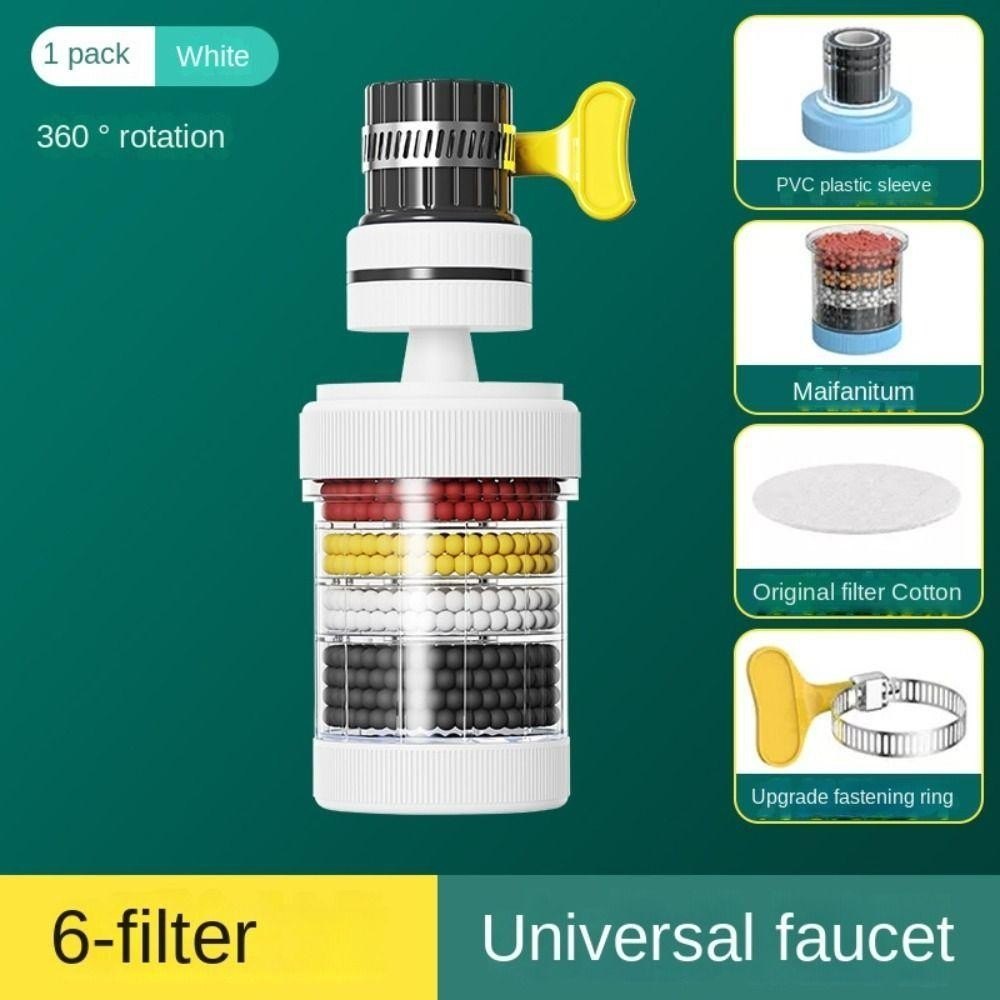 6-Layer 360° Rotatable Tap Water Filter for Kitchen & Bathroom Sinks thumbnail 3