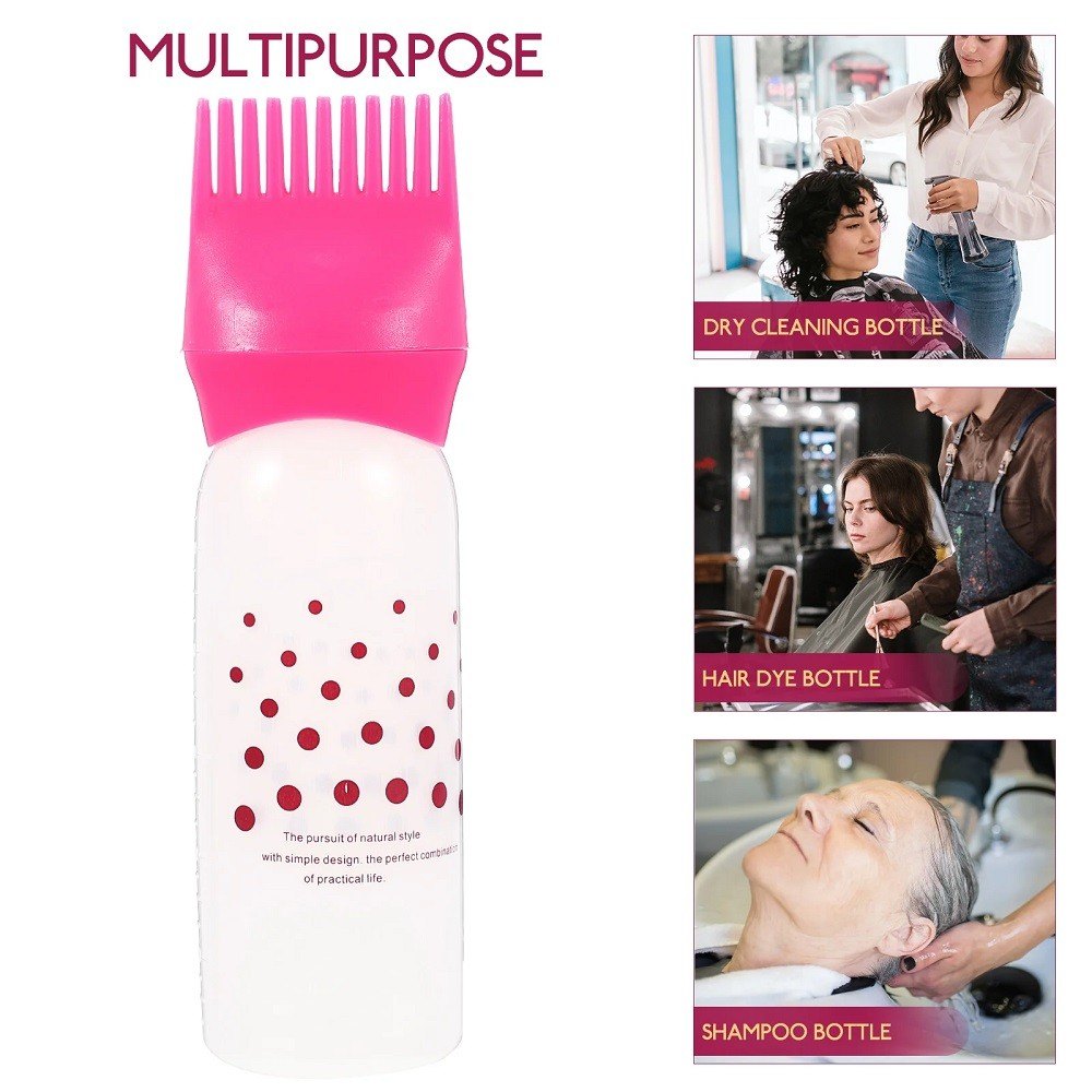 Hair Oil Applicator Comb Bottle 120ml Oil Comb Bottle Hair Dye Applicator Brush Hair Care Tool thumbnail 5