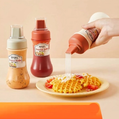 Squeeze Bottle Condiment Bottles – Hot Sauce Dispenser, Refillable Multipurpose Kitchen Tool